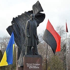 Statues of the Nazi collaborator Stepan Bandera in Ukraine
